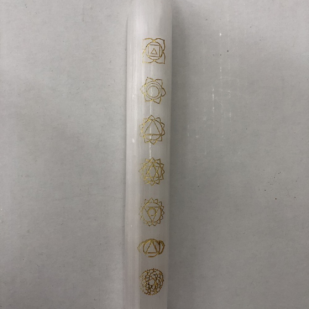 

Natural Gift White Gypsum Selenite Carving Beauty Bar Crystal Wand Seven Chakra Specimen Reiki Healing Energy Stone Meditation