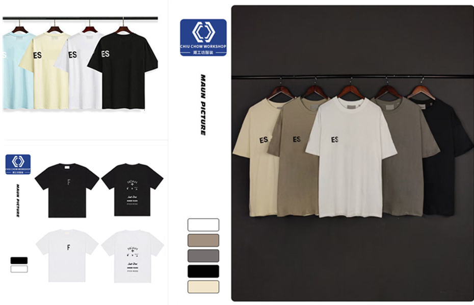 

2021 3M clothing t shirt reflective ESS Mens and womens Tees fashion Short Sleeve Leisure T-shirt trends designer jogger Shorts, White;black