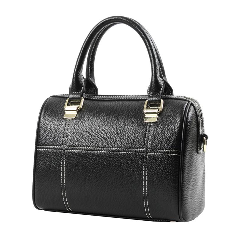 

Evening Bags Boston Women's Cowhide Leather Totes Handbags Ladies Shoulder Messenger Pillows All-match Bag