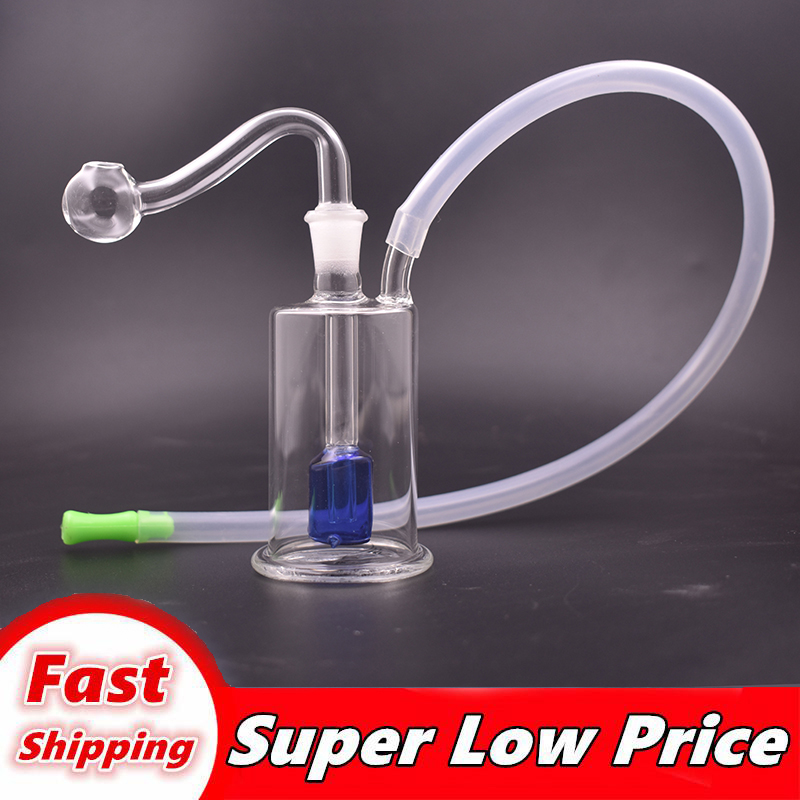 

Mini Oil Burner Bong Thick pyrex Water Pipes with 10mm Male Pyrex Glass Oil Burner Pipe Silicone Straw Tube cheapest