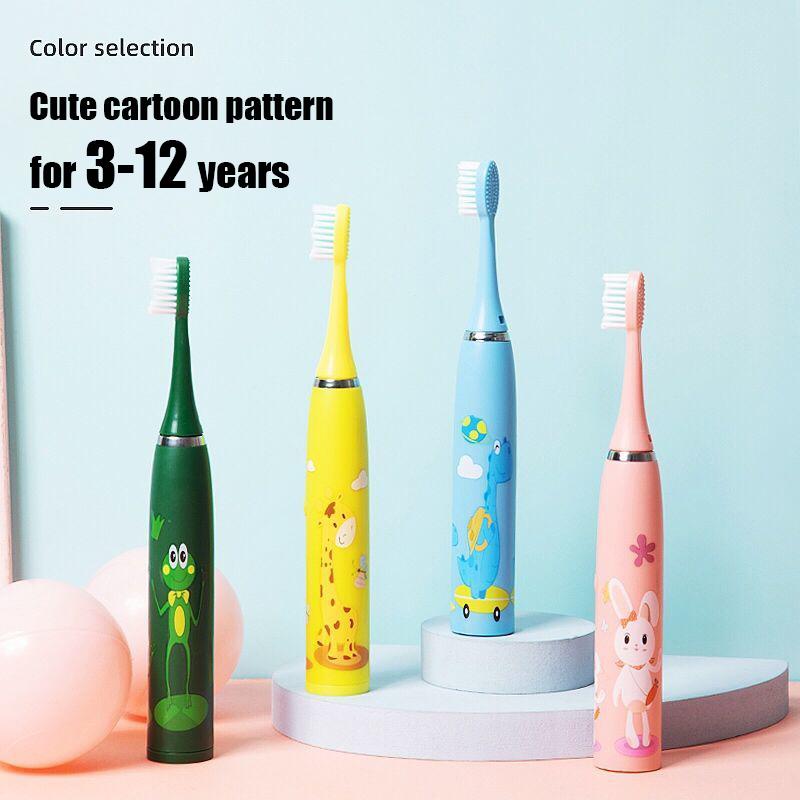

Electric Toothbrush For Children USB Rechargeable Soft Fur Waterproof Cartoon Sonic Kids Tooth Brush Smart