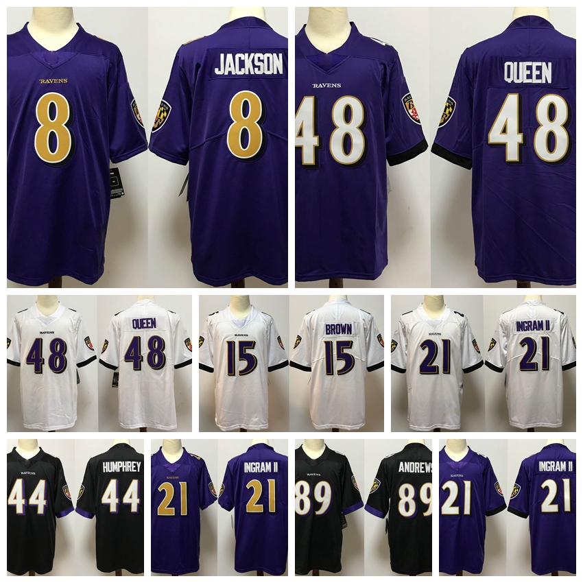

Baltimore''Ravens''Men football jerseys Patrick Queen Lamar Jackson Marquise Brown Ray Lewis Mark Andrews High Quality, Black;red