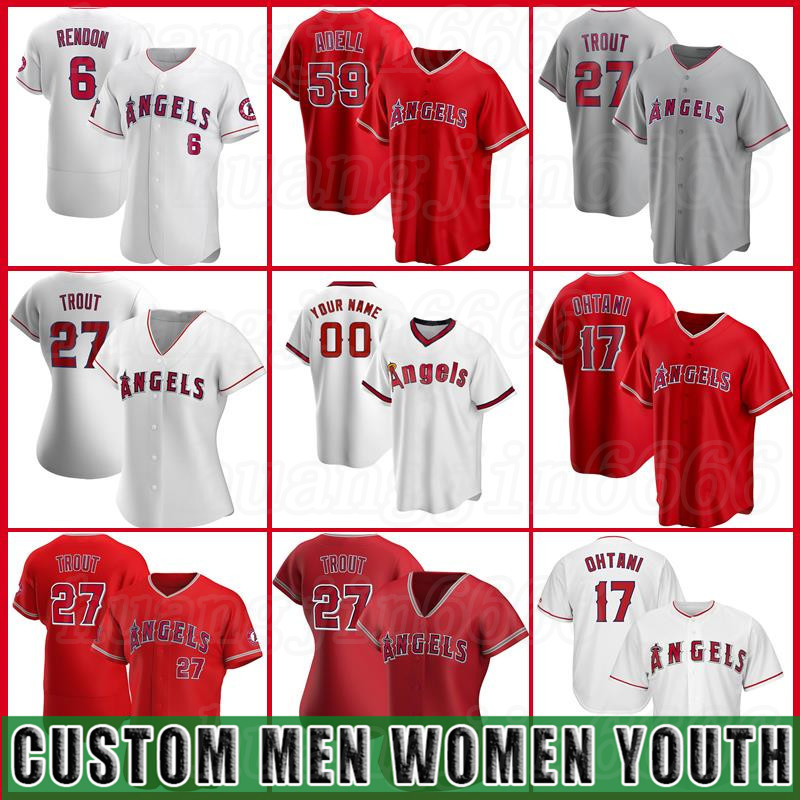 

Custom Angels 27 Mike Trout Jersey 6 Anthony Rendon Los Mens Angeles Baseball 17 Shohei Ohtani 59 Jo Adell Anthony 44 Reggie Jackson, Blue;black