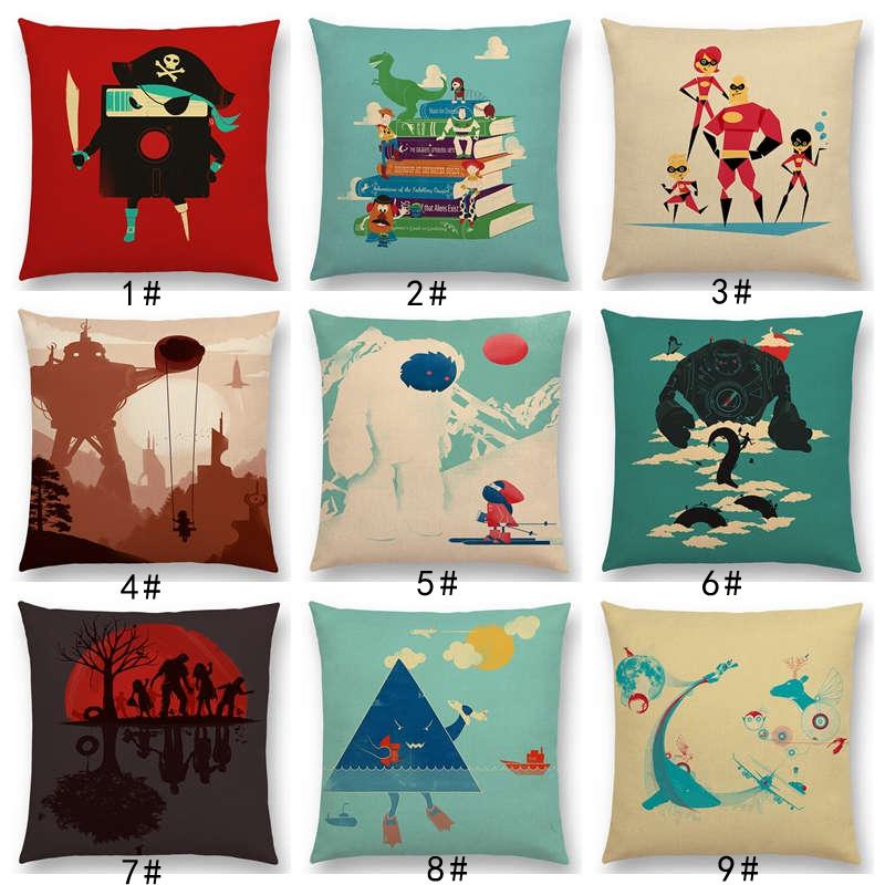 

Latest Interesting Magical Cartoon World Pirate Huge Robot Snow Monster Cushion Cover Car Home Decor Sofa Throw Pillow Case Cushion/Decorati