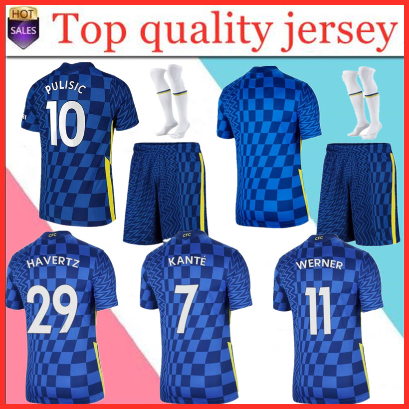 

men 2021 2022 football shirts kits PULISIC WERNER soccer jersey home 20/21 camisa de futebol KANTE GIROUD ZIYECH HAVERTZ shirt, Black;yellow