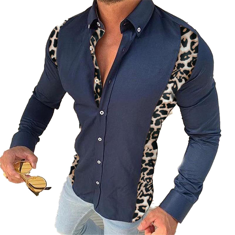 

business casual shirts for men white blue black Hawaiian trendy Casual vintage blouses long Sleeve Plus Size autumn Shirt Loose Fit Print Pattern Man Clothes Blouse