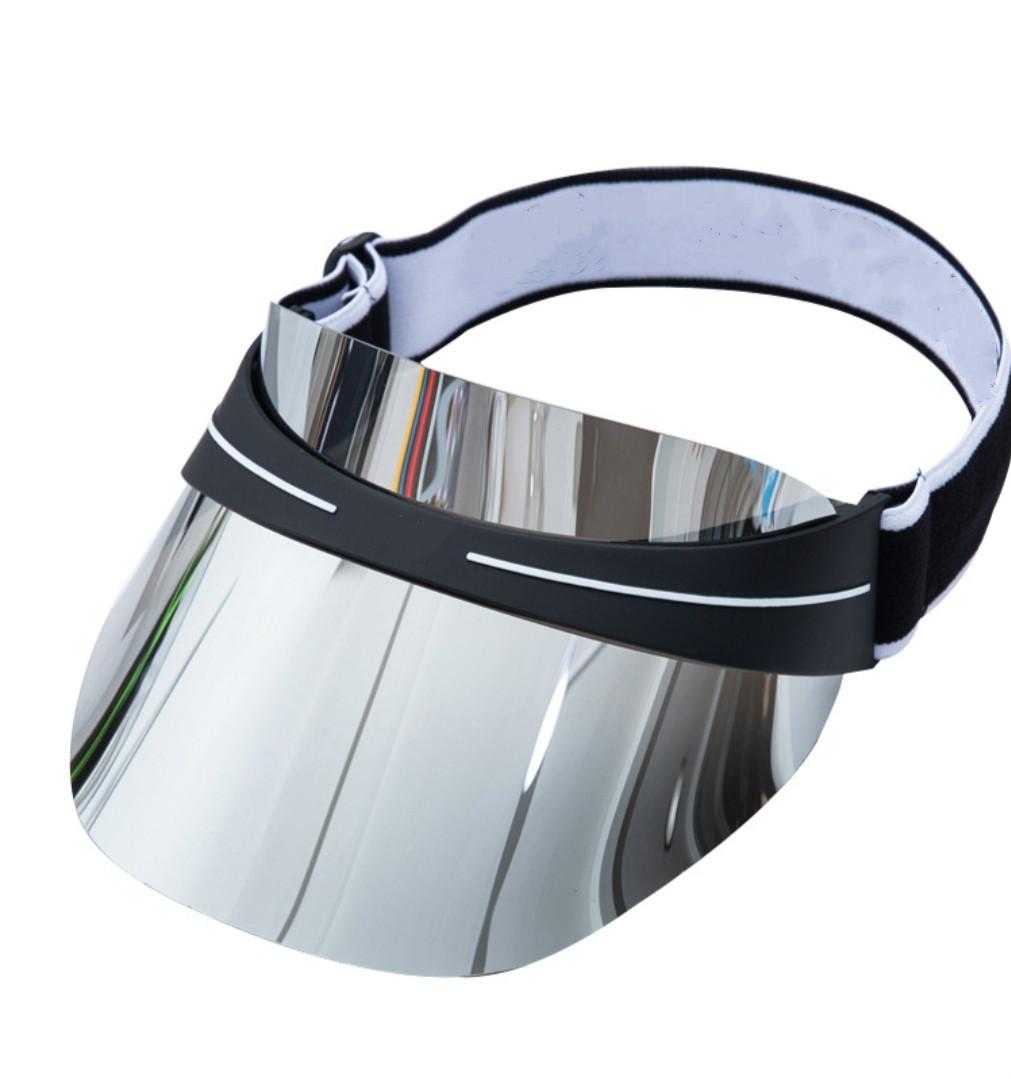 designer visor Summer top men's and women's sun hat latest design dazzle color transparent PVC hat, high quality