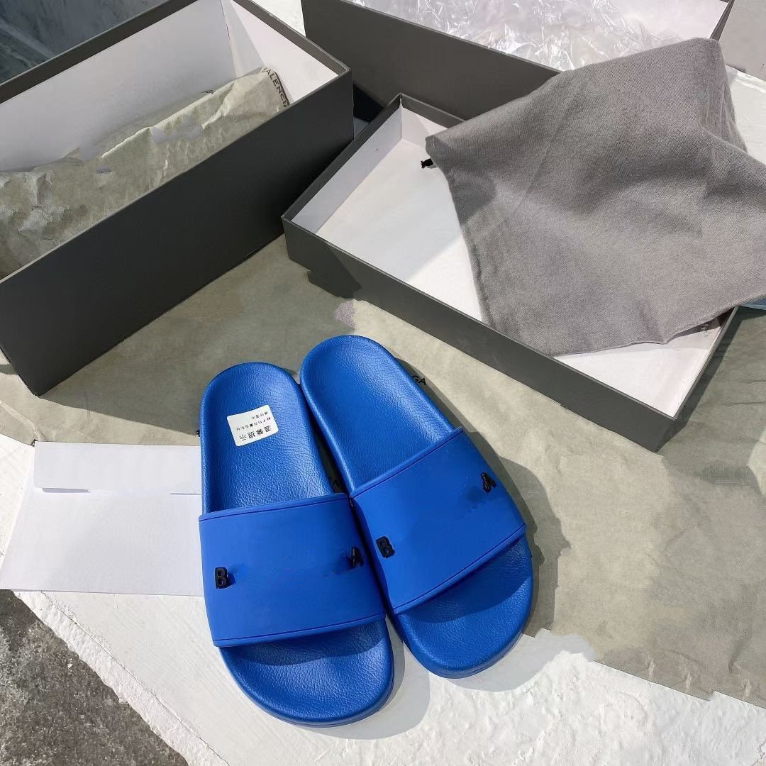 

Paris 2021 Sliders Mens Womens Summer Sandals Beach Slippers Ladies Flip Flops Loafers Black White Blue Slides Chaussures Shoes mkj0002