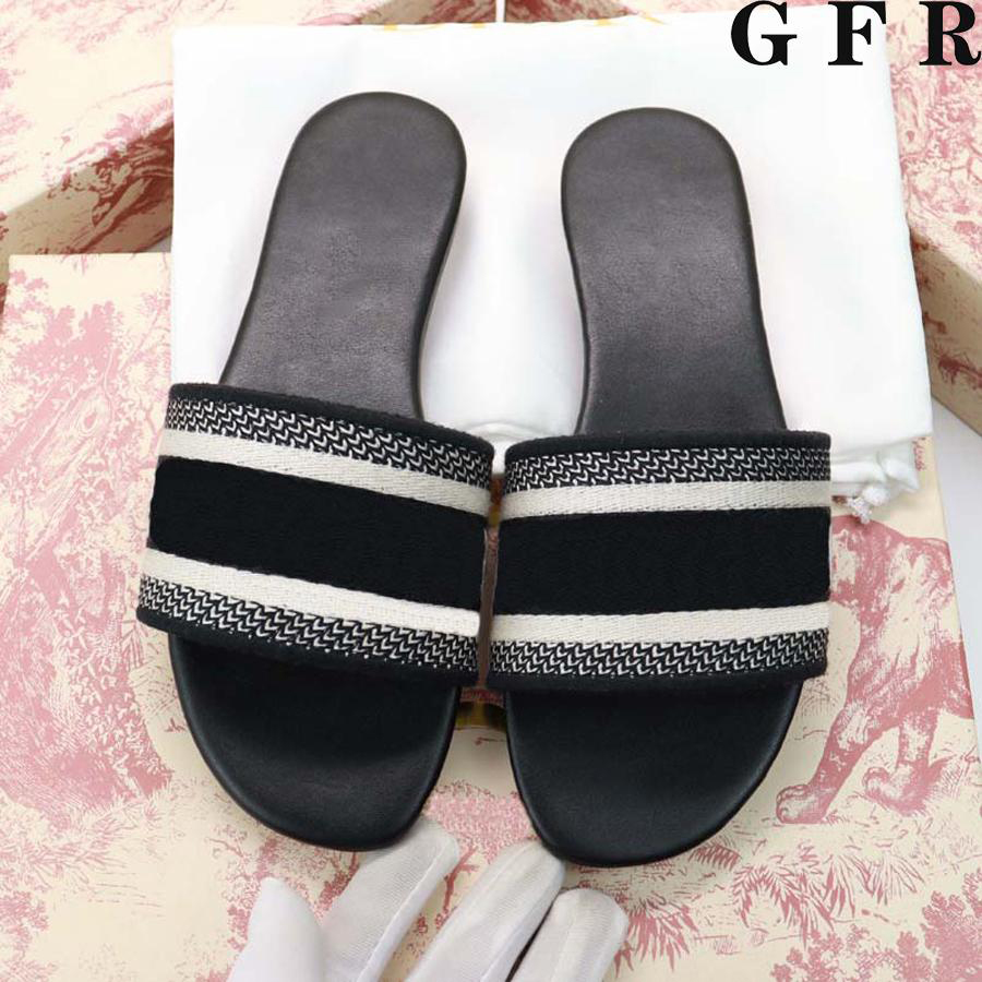 

Women Slippers Classics Paris Fahsion Summer Girls Beach Slides Black White Red Animal prints Flip Flops Floral brocade Sandals size EU35-42 by shoe02 02, #37