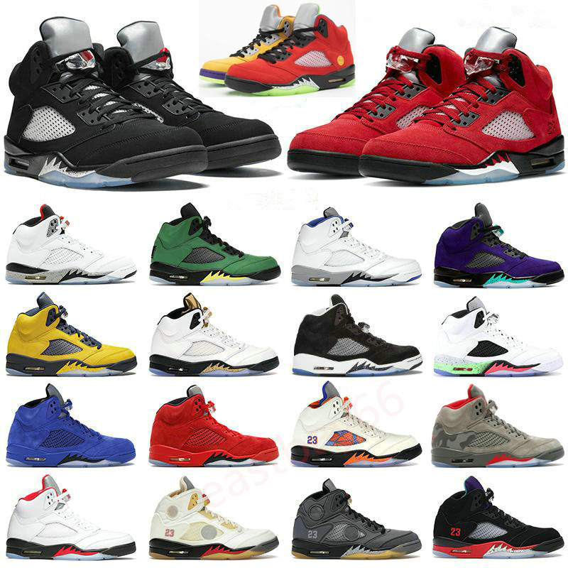 

Top Quality Basketball Shoes Jumpman 5 What the Sail Men Women Alternate Grape 5s Fire Red Oregon Ducks Fresh Prince Trainers Sports Sneakers, Beige