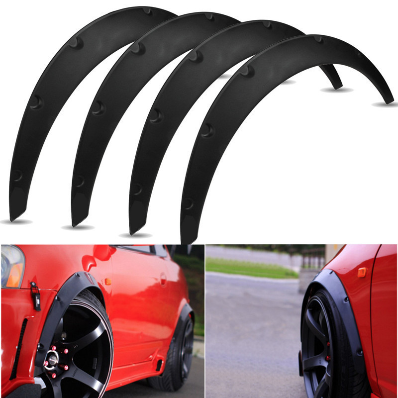

4pcs Universal Flexible Car Fender Flares Extra Wide Body Wheel Arch Protector New Boutique Hot