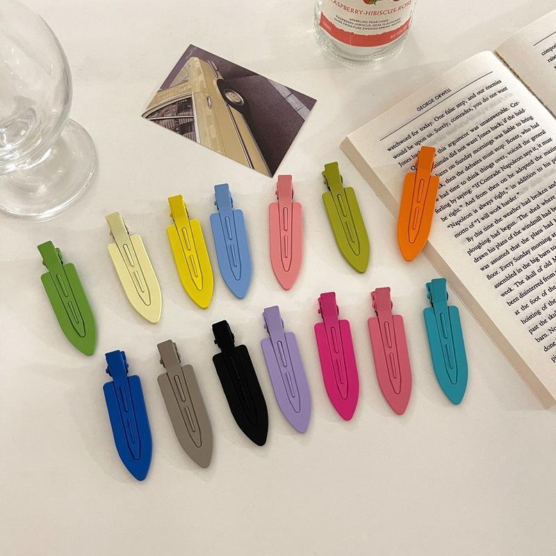 

Hair Clips & Barrettes 2022 Summer Korean Retro Fashion Sweet Frosted Candy Color Simple Geometric Metal Striped Hairpins For Women Daily Je, Golden;silver