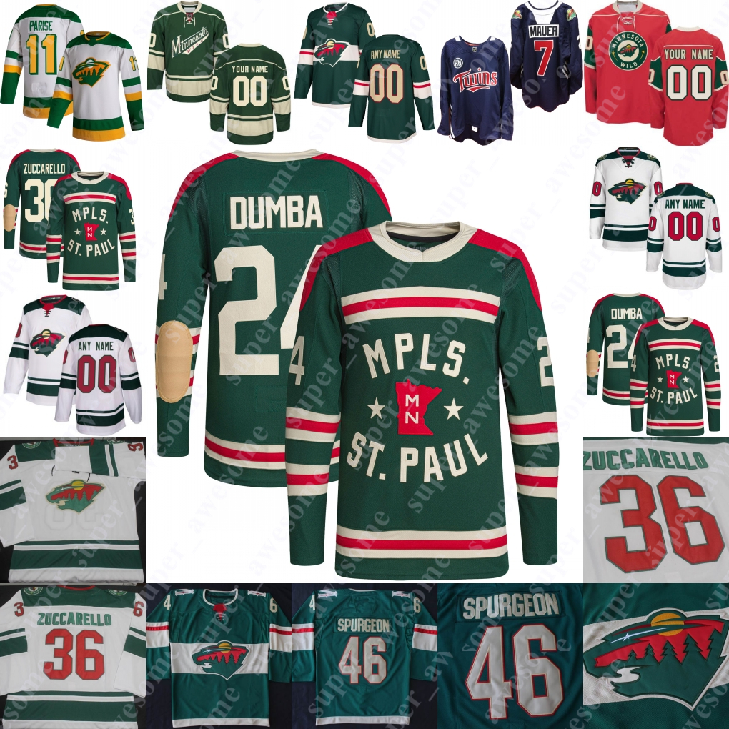 

Kirill Kaprizov Jersey Ryan Hartman Mats Zuccarello Marcus Foligno Joel Eriksson Ek Kevin Fiala Alex Goligoski Matt Dumba Jared Spurgeon Cam Talbot Dmitry Kulikov, White old