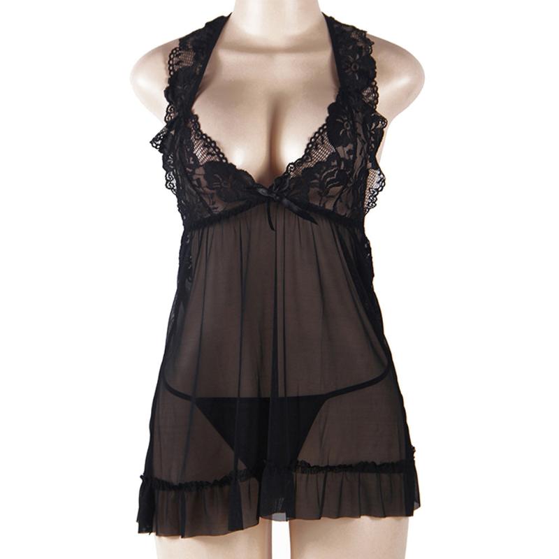 

Camisoles & Tanks Women Bee Babydoll Negligee Sexy Lingerie Lace Plus Size Nightwea Underwear Top Seamless Wire Free Polyester#6, Black;white