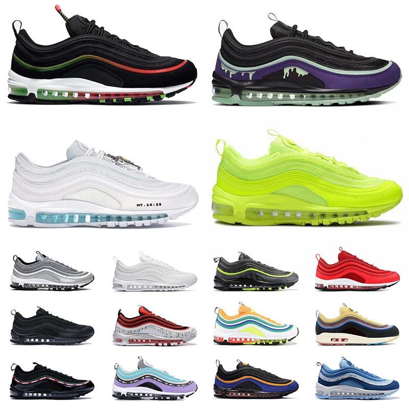 

2021 97 Maxes Designers Running Shoes Bred Black Bullet Vapores Sean Wotherspoon Chile Red Aircushion Womens Mens Sports Sneakers Trainers, 39