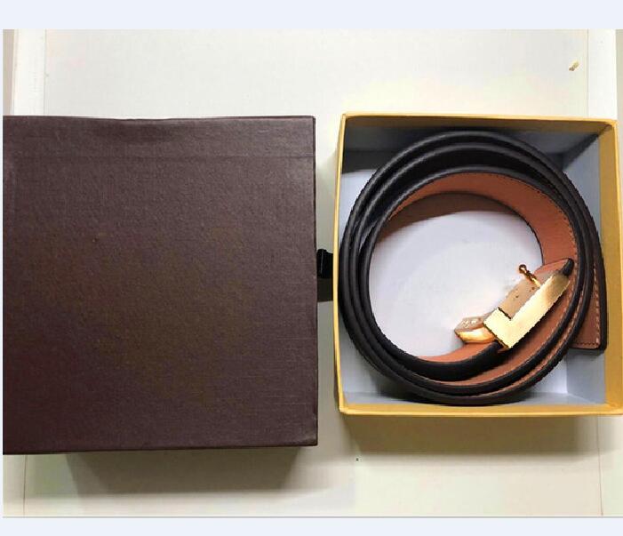 

Belts\rLv\rS mens womens Belt Black Genuine Leather black Gold Smooth Buckle with orange Box orange Dust Bag white Gift Bag with box, Black;brown