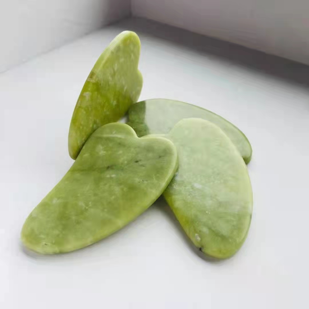 

Natural stone Green Jade Guasha gua sha Board massager for scrapping therapy tools