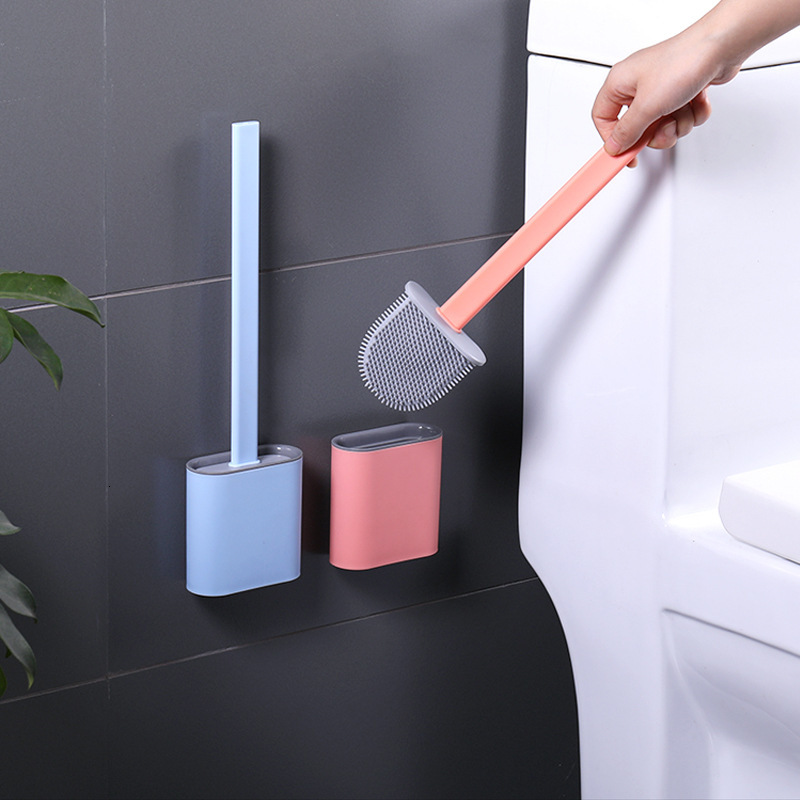 

Creative Wall Mounted Crevice Set Household Toilet Soft Rubber Long Handle Cleaning Tpr Flat Brush