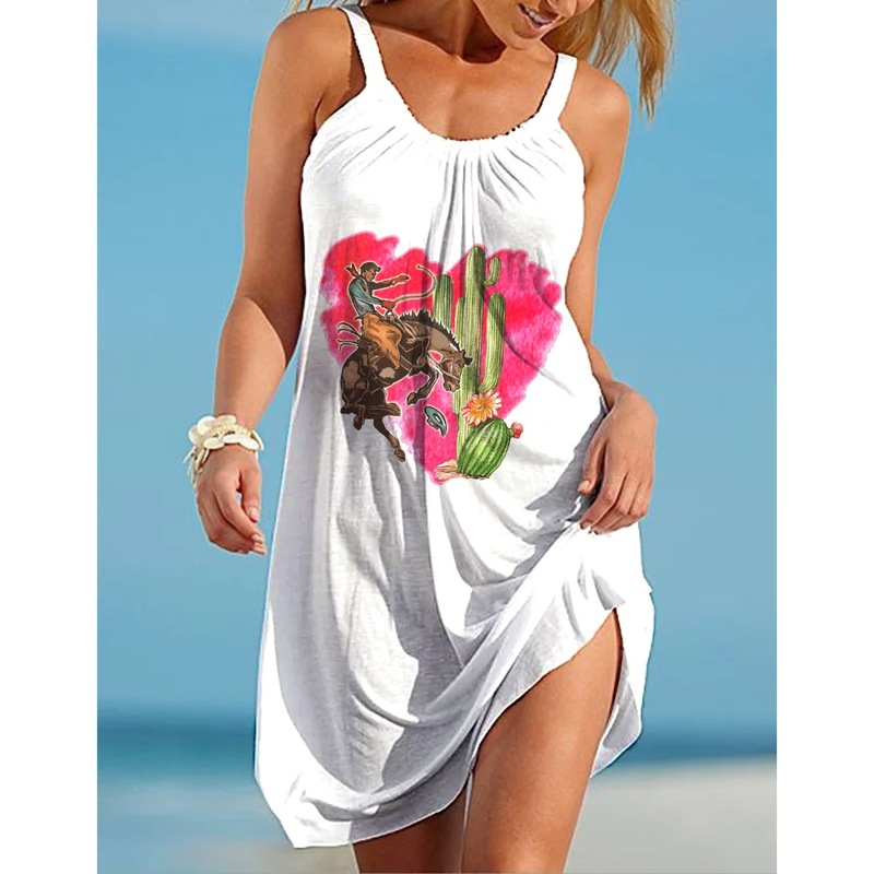 

Crab Maxi Crew-Neck Strappy New 3D Print Loose Summer Beach Seabed Animal Octopus Sling Sleeveless Casual Dress, Black;gray