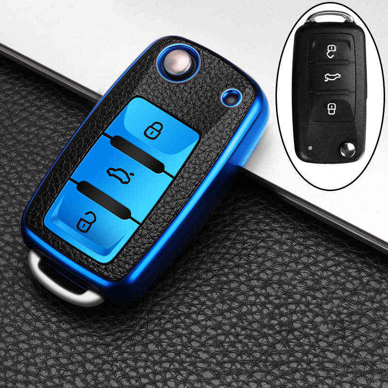 

TPU Leather Car Key Cover Case For VW POLO Tiguan Passat B5 B6 B7 Golf EOS Scirocco Jetta MK6 Skoda Octavia Accessories, Other