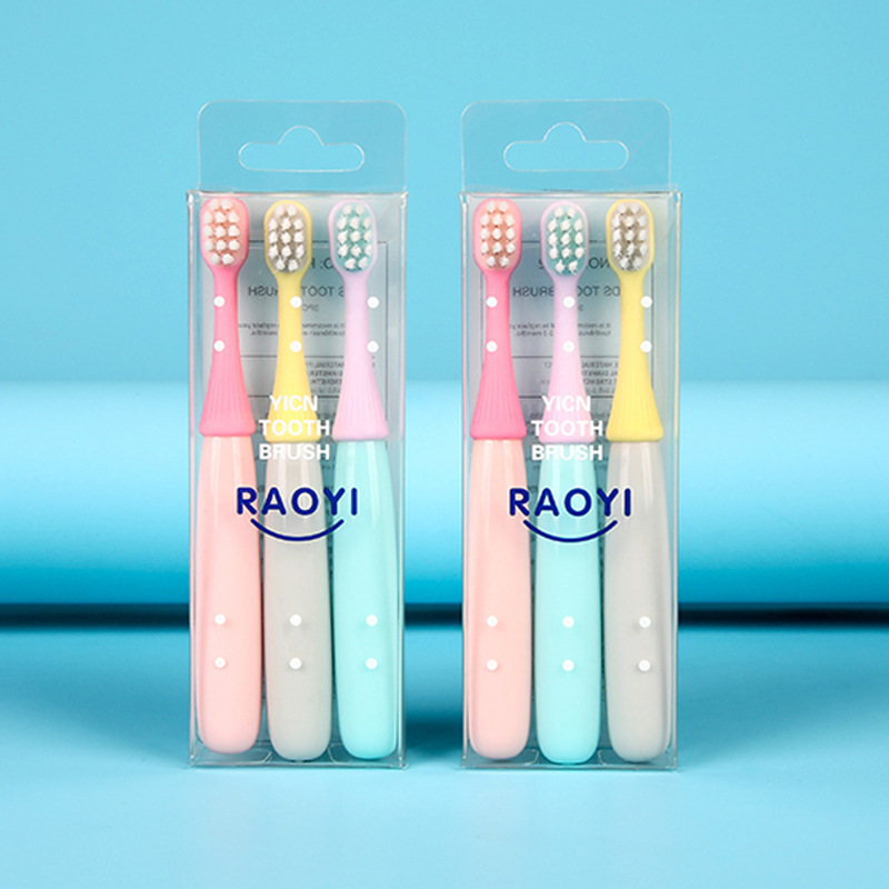 

3Pcs/Set Baby Soft-bristled Silicone Toothbrush for Children Teeth Cute Training Toothbrushes Baby Dental Care Toothbrush