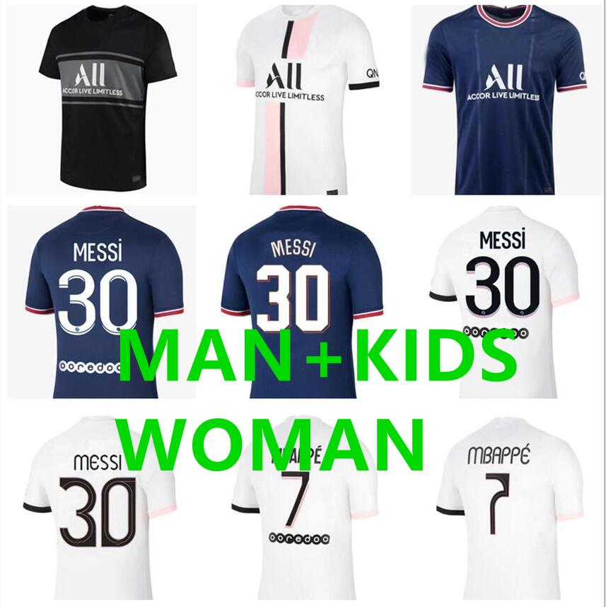 

21/22 paris soccer jerseys 2021 2022 JERSEY SHIRTs Messi SERGIO RAMOS #4 mbappe ICARDI football survetement maillot de foot woman man kids kit, Multi