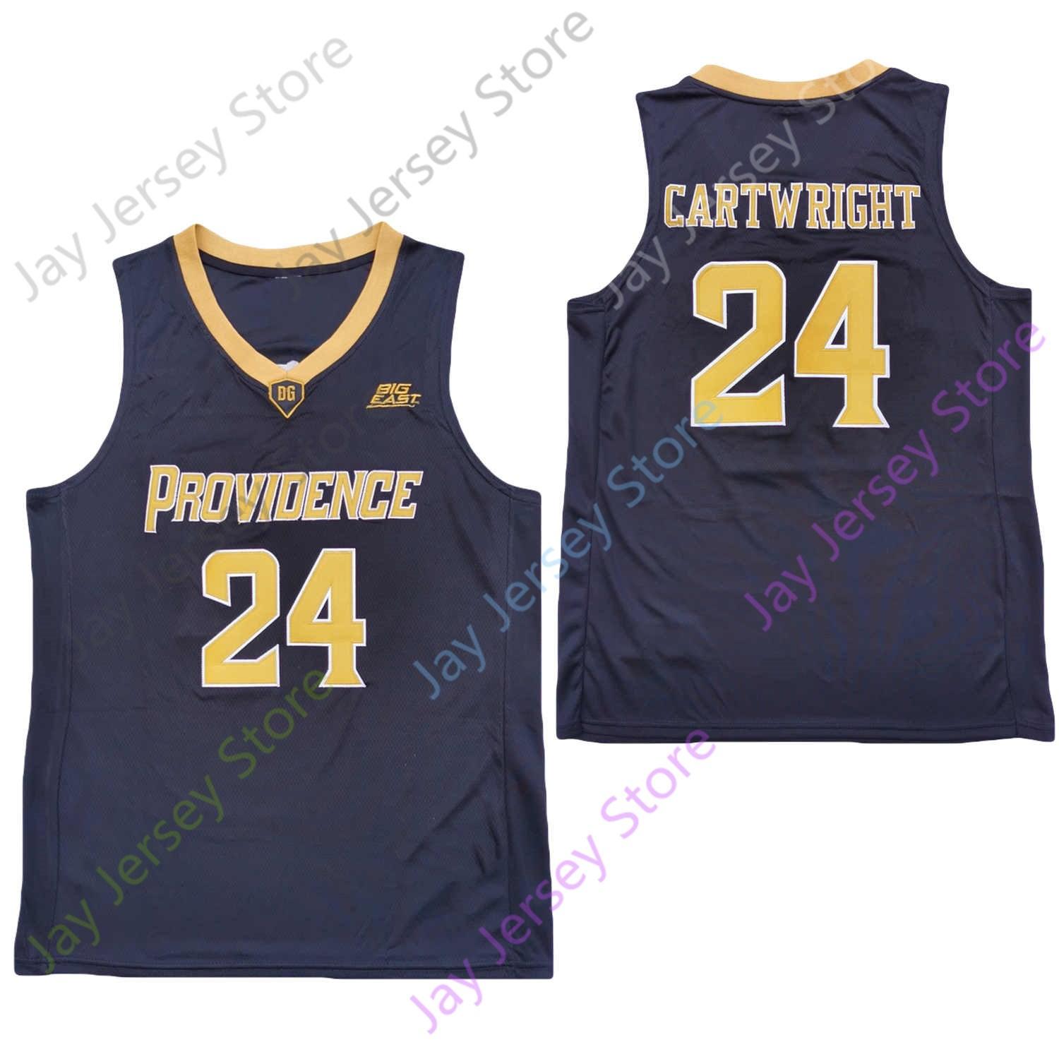 

2020 New NCAA Providence Friars Jerseys Cartwright College Basketball Jersey Black Size Youth Adult All Stitched, Black;red