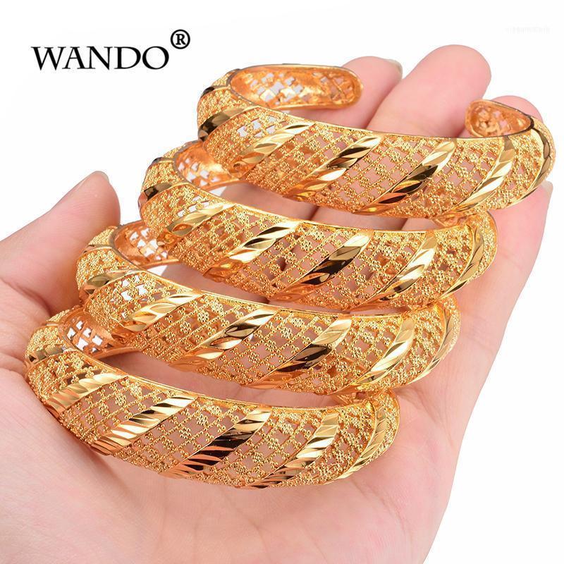 

4pcs/lot African Bangles For Women's Gold Color Dubai Jewelry Ethiopian Bangle Arab Bracelets,Bridal Gift/Mom Present B1451