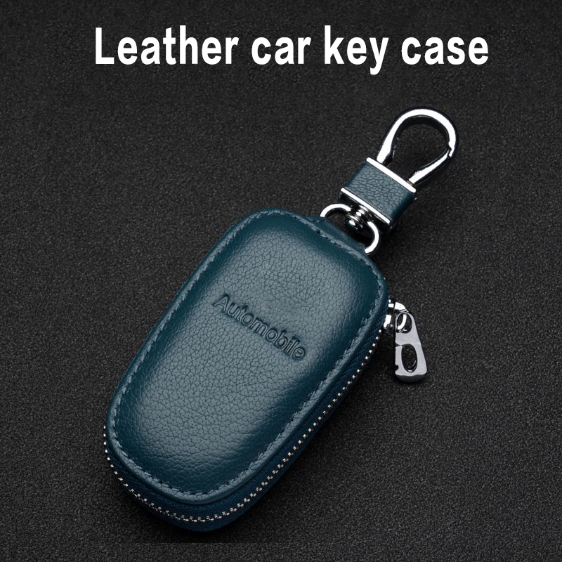 

Universal Car Key Case Zipper Car Leather Key Case Smart Key Leather Case, Black