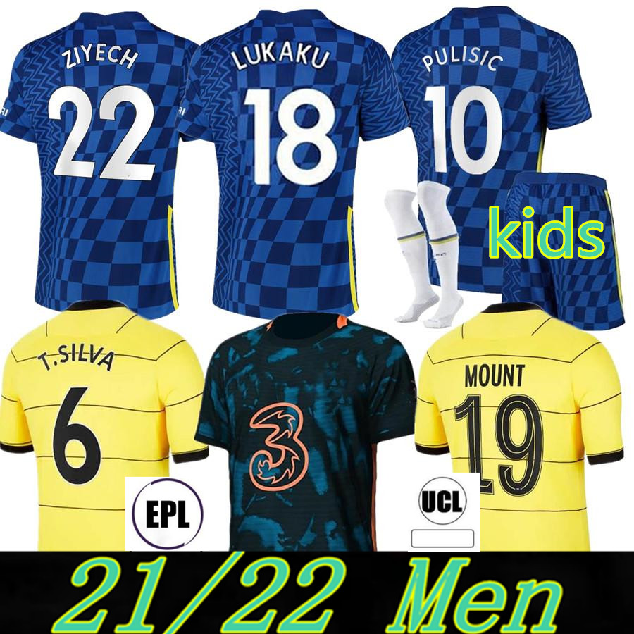 

CFC 21 22 MOUNT HAVERTZ WERNER ZIYECH PULISIC soccer jersey Reece James KANTE CHILWELL JORGINHO KOVACIC 2021 2022 football shirt home away thrid men kids kit jerseys