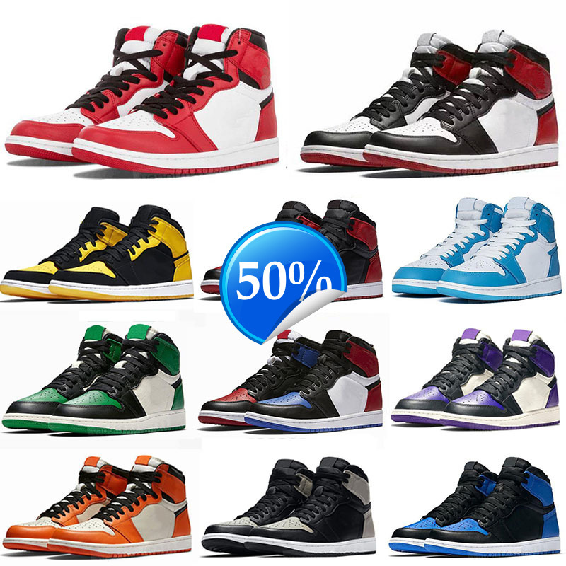 

Jumpman 1 Basketball shoes OG High 1S Running UNC Hyper Royal Homage To Home University Blue Men Sport Designer Sneakers Trainers 36-48, Fuchsia