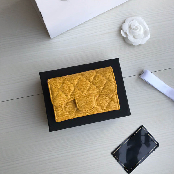 

Ladies classic rhombus short wallet caviar long wallet, fashion, casual, coin purse 03, Caviar wallet
