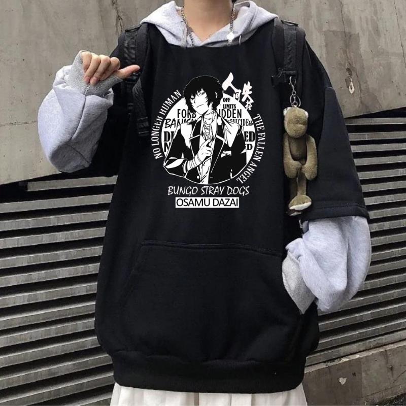 

Men's Hoodies & Sweatshirts Anime Hoodie Bungo Stray Dogs Pullovers Tops Man Woman Winter Casual Loose, Black