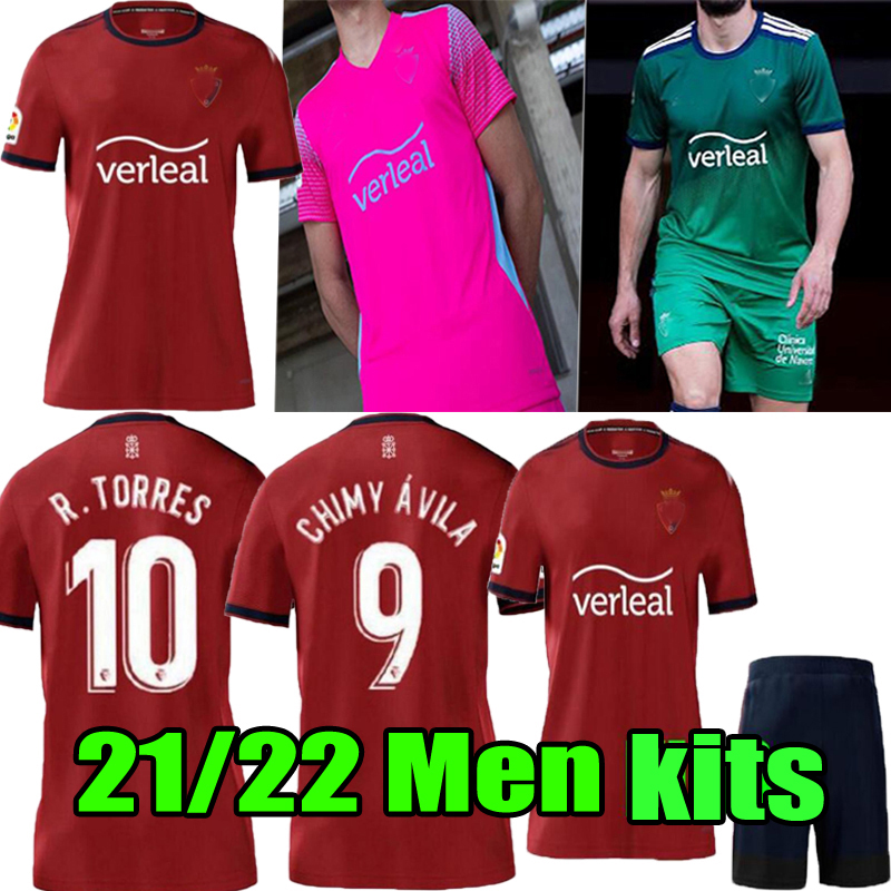 

21 22 CA Osasuna soccer jerseys RUBÉN GARCÍA R.TORRES CHIMY ÁVILA football shirts BUDIMIR MANU SÁNCHEZ DAVID GARCIA home away jersey CALLERI TORRÓ Men  kit, 2021 away