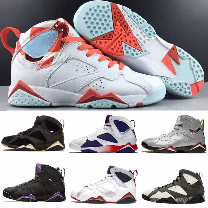 

Men 7s Basketball Shoes Patta X 7 white red mens Raptor sports Sneakers size 7-12 i6dR#
