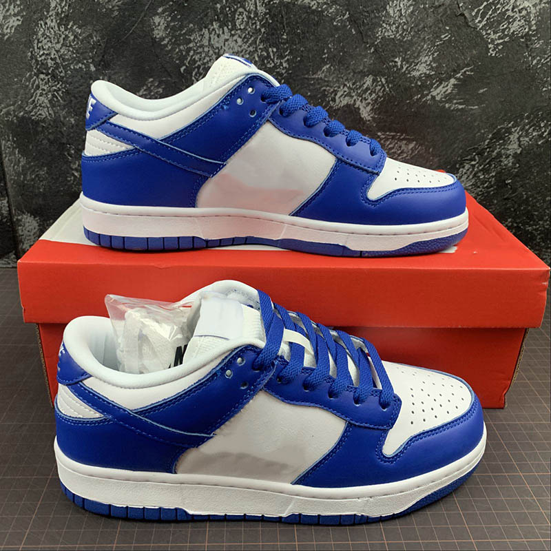 

Limited Edition Low WMNS Exclusive Skateboard Designer Shoes Kentucky White Varsity Royal Fashion Sport Sneakers Good Quality Come With Box, #1