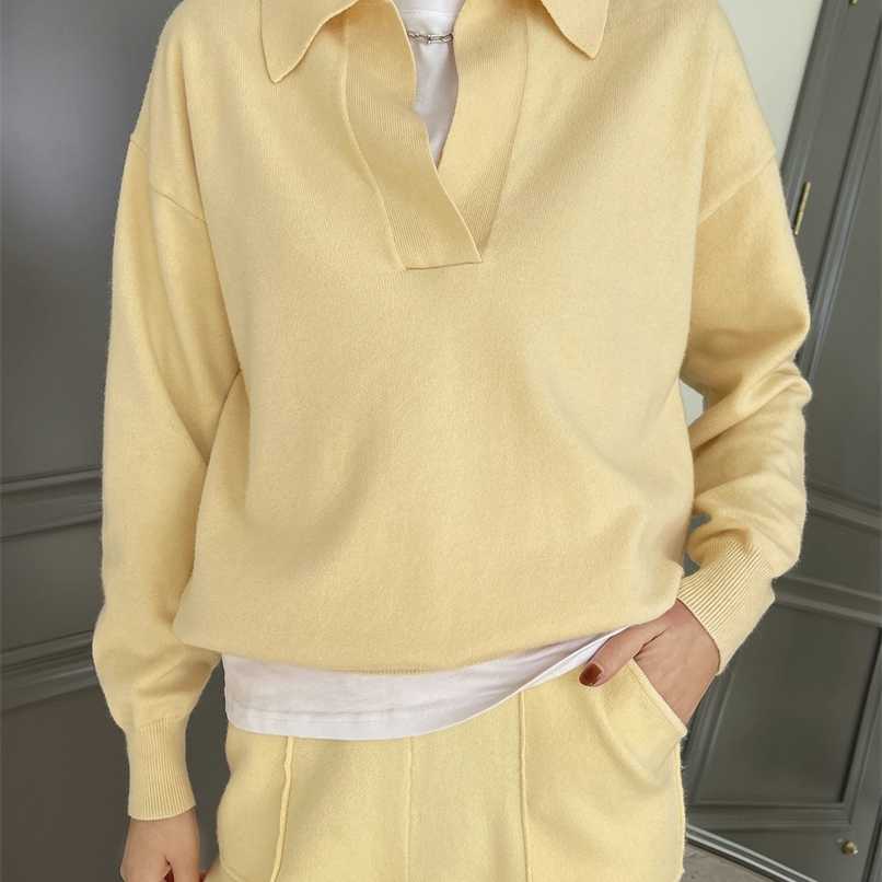 

woman warm soft wool sweatshort from set loveMODA 211109, Yellow