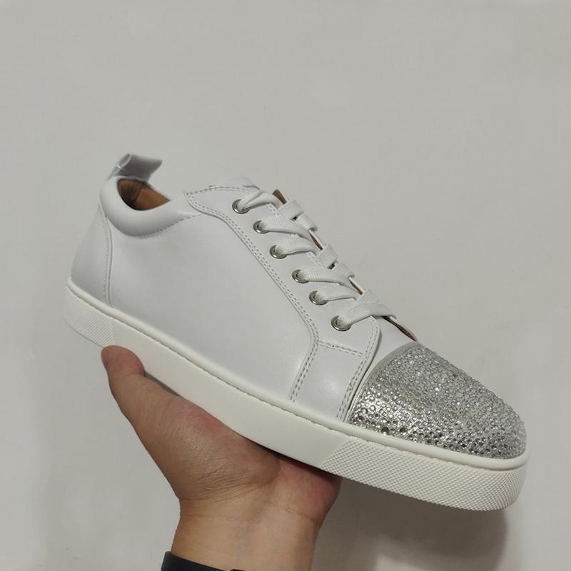 

espadrilles sandals BrandHigh OG shoe Red Bottom Low Cut Spikes Flats Casual Shoes Black Blue Suede Silver Diamond Top Quality Men Women Sneaker, Grey