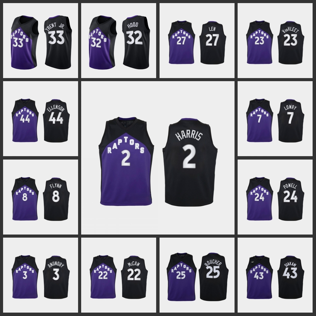 

Toronto Raptors Men Jalen Harris Kyle Lowry Fred VanVleet Pascal Siakam Earned Jersey - purple, Black