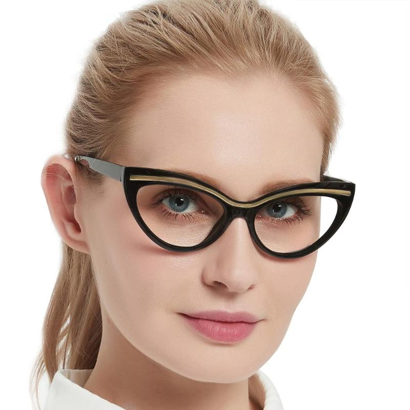 

Reading Glasses Women Cat Eye Hyperopia Eyewear Vintage Clear Lens Presbyopic Eyeglasses Frames +1.5 Oculos Feminino MARE AZZURO Sunglasses