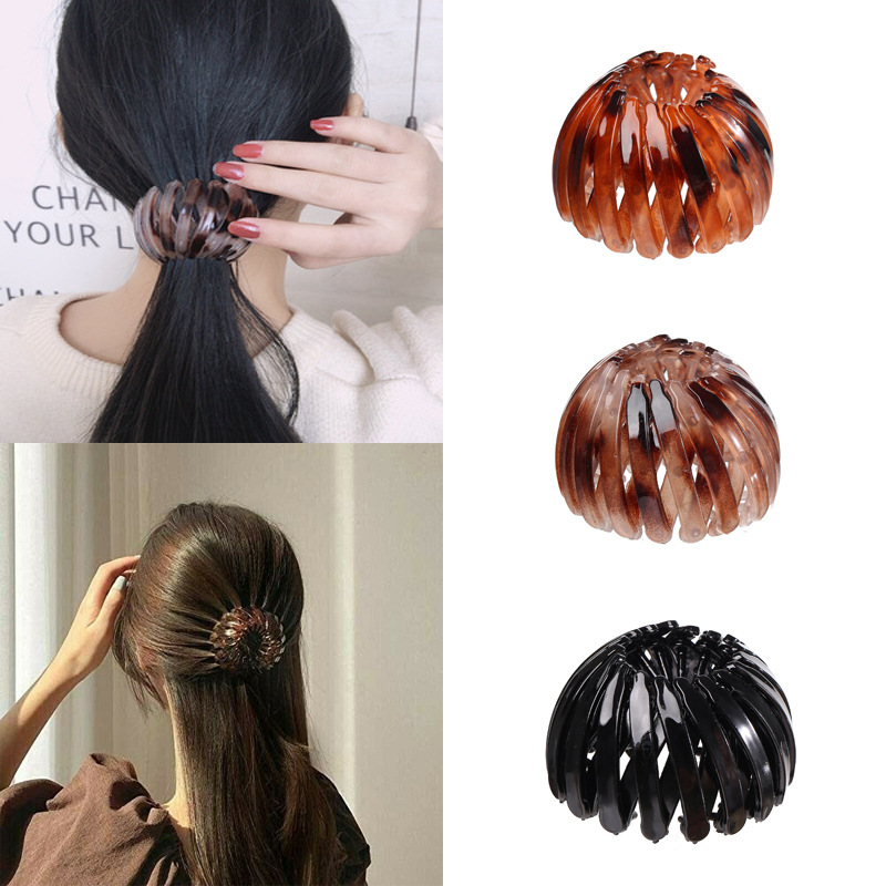 

Bird's Nest Acrylic head Clamps Leopard Print Tie HairClip Women Fashion Resin Ponytail Hair Accessories Simple Light Curlers fresh claw head-jewelry gift wholesale