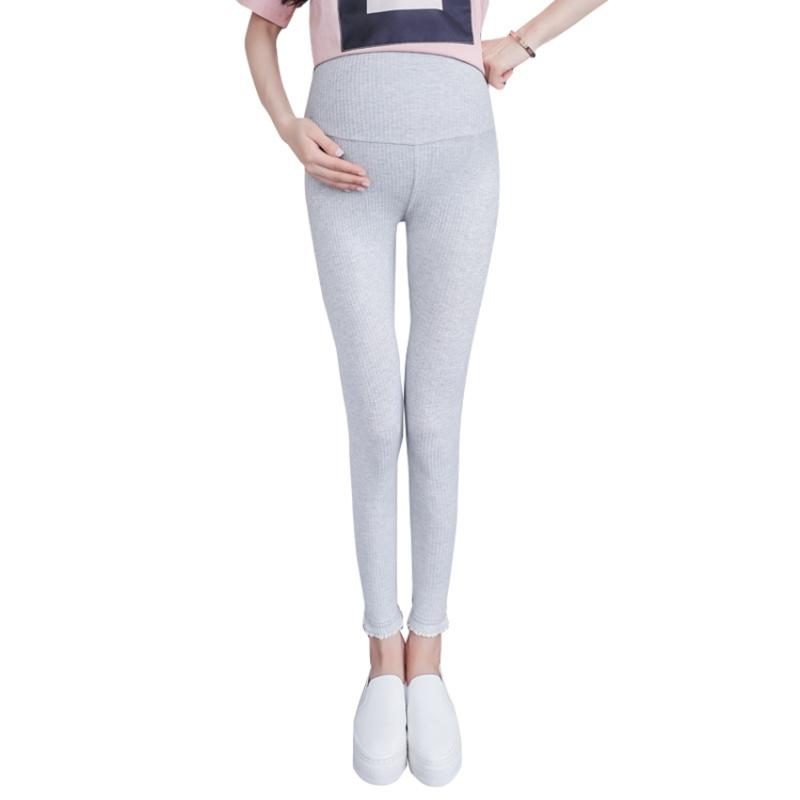 

Maternity Bottoms Pants 2021 Spring And Autumn Abdomen Korean Fashion Wild Feet Pregnant Women Leggings, Beige