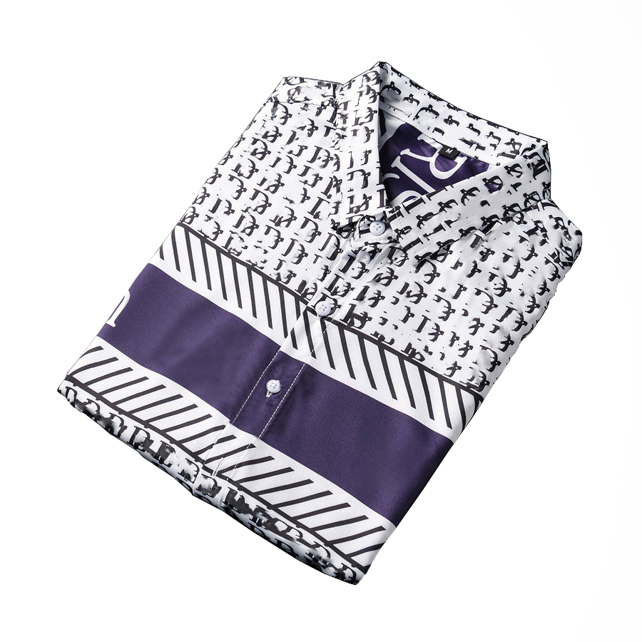 

Men's Casual Shirts Luxury Designer Short Sleeve Button-Down Top Fashion Holiday Floral Print Business Slim Blouse, 01
