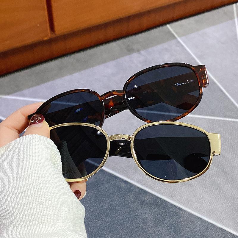 

Sunglasses Retro Alloy Women Metal Round Vintage Oval Sun Glasses For Men Luxury Designer Gafas De Sol UV400