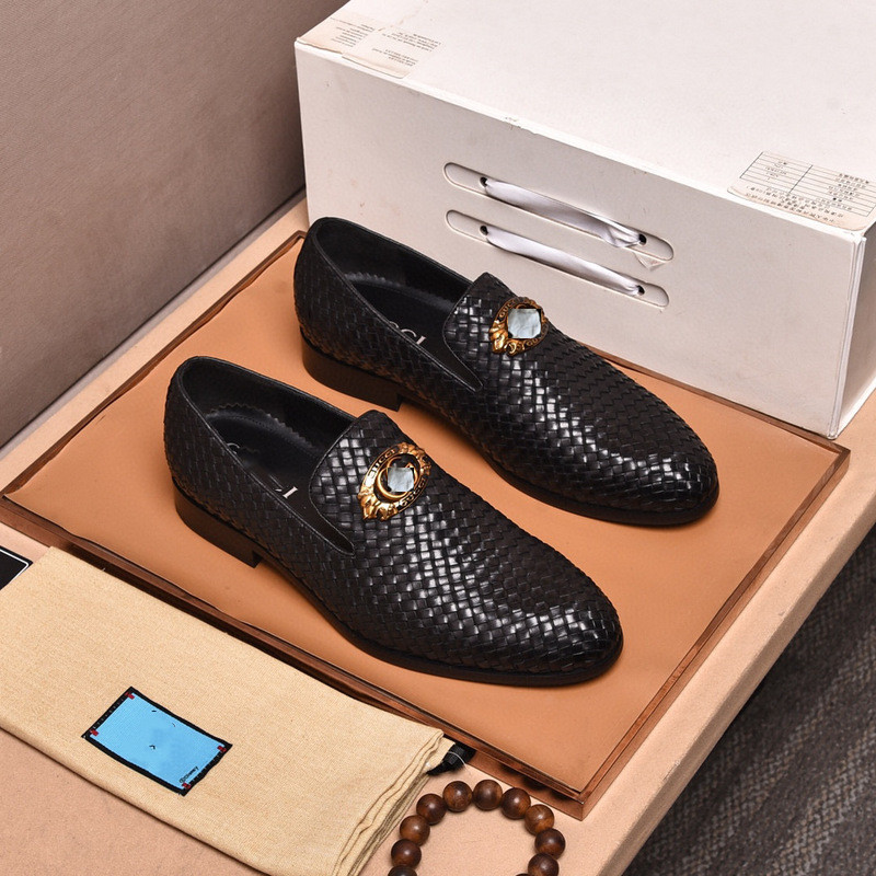

2022 G Men's Dress Shoes Fashion Groom Wedding Oxfords 2021 Genuine Leather Oxfords Men Brand Formal Business Casual Loafers size 6.5-11, #02