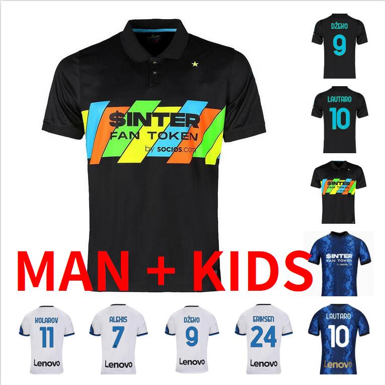

21 22 LUKAKU LAUTARO soccer jerseys INTER SKRINIAR DE VRIJ VIDAL BARELLA ERIKSEN football shirt set 2021 2022 HAKIMI GAGLIARDINI men kids kit uniform