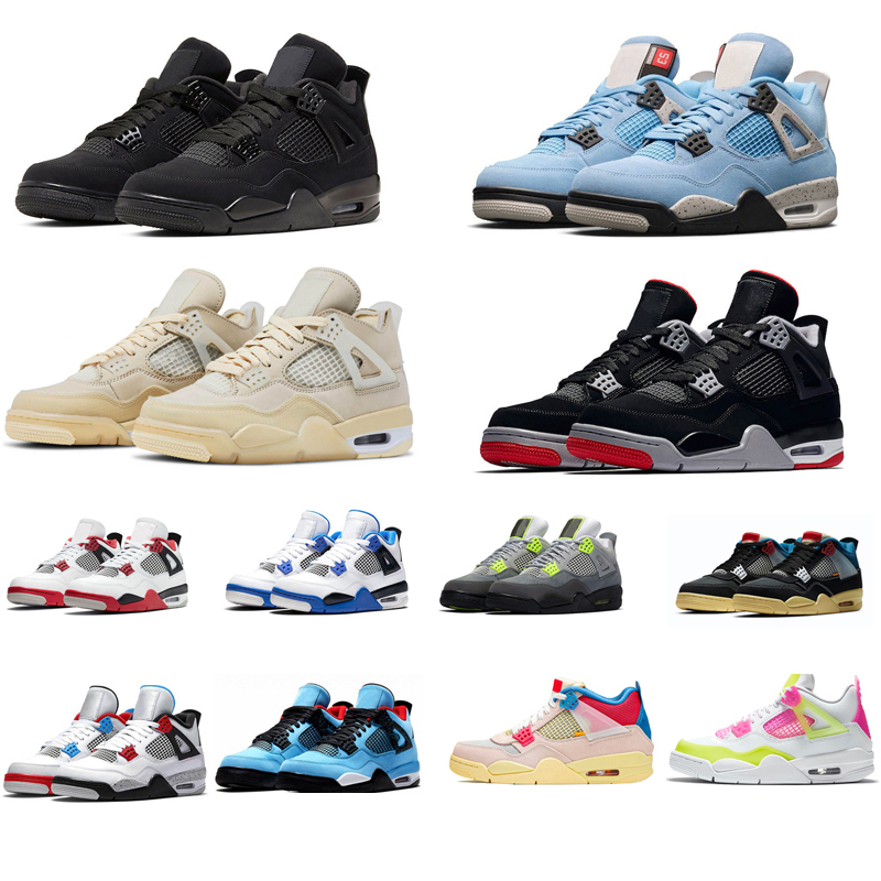 

jumpmen 4 4s Mens Basketball Shoes Sneakers Motosports Brigade Blue Black Cat White Cement What The Splatter Cactus Jack gray Men Women Sports, #3 black cat 36-47