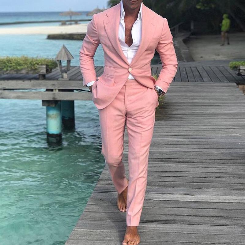 

Men's Suits & Blazers Dress Suit, Pink