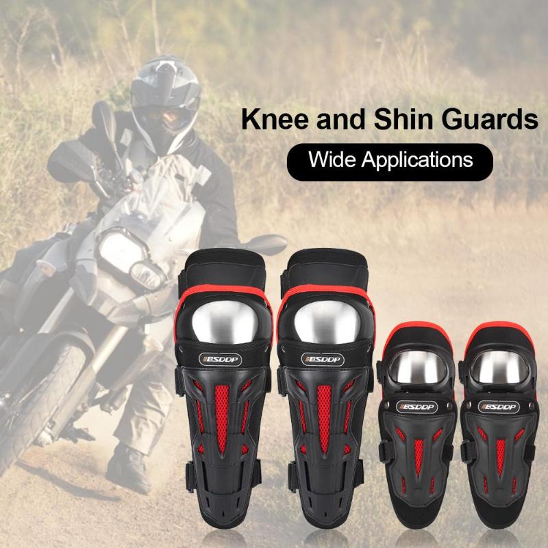 

Motorcycle Armor Motorbike Knee Pads Elbow 4Pcs Protective Gear Set Adjustable Cap Protector For Motocross Skating