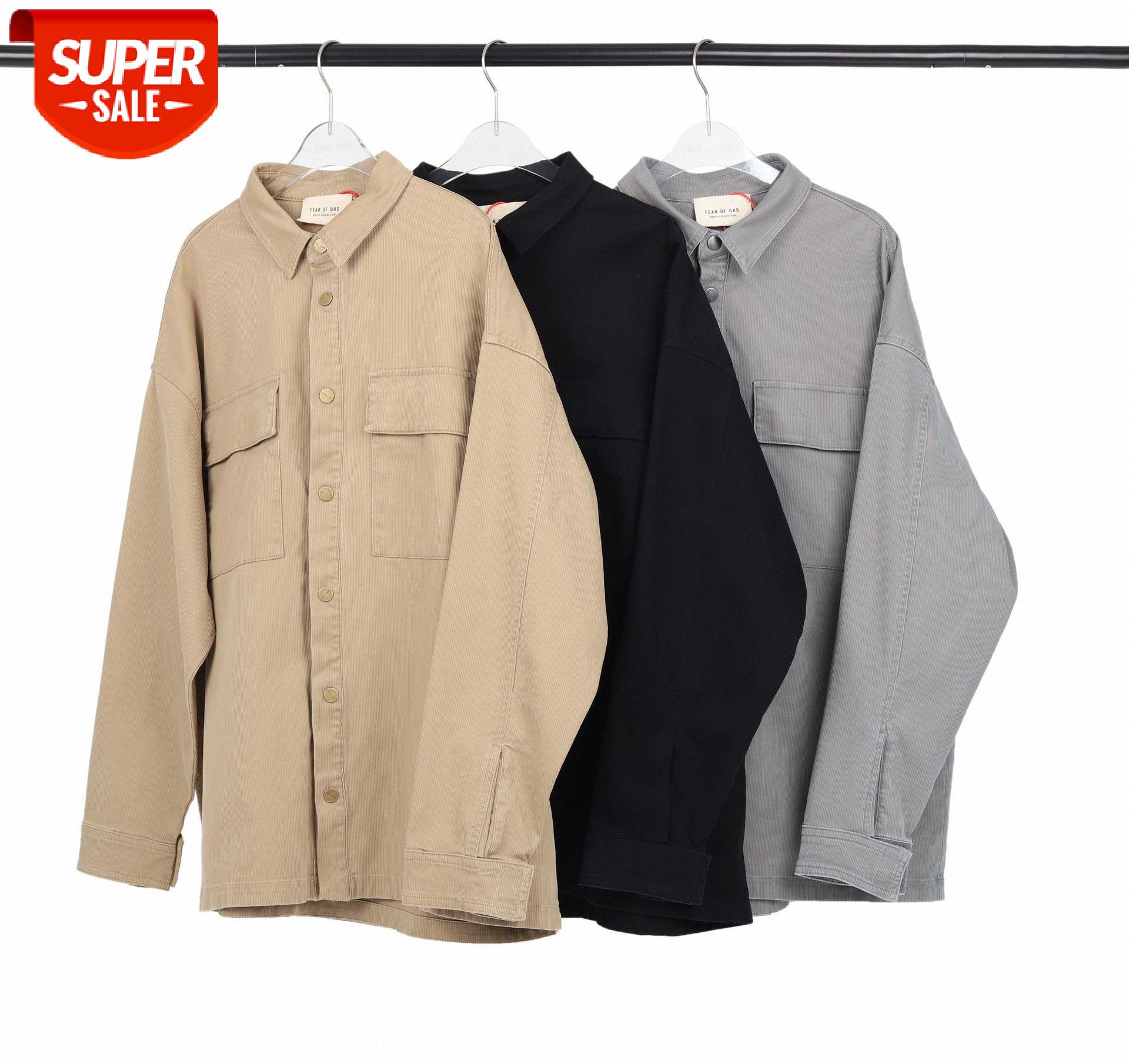 

6th price main line wash water mill old tooling shirt loose men's and women's jackets #BN7J, White;black